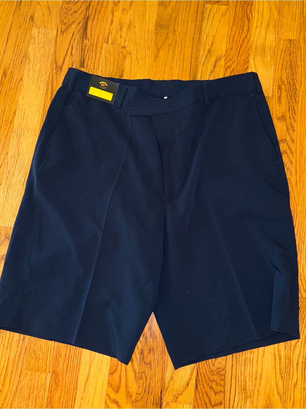 Men's Flat Front Performance Shorts in Navy
